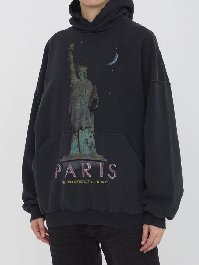 Balenciaga Black Paris Liberty Hoodie - Ellie Belle