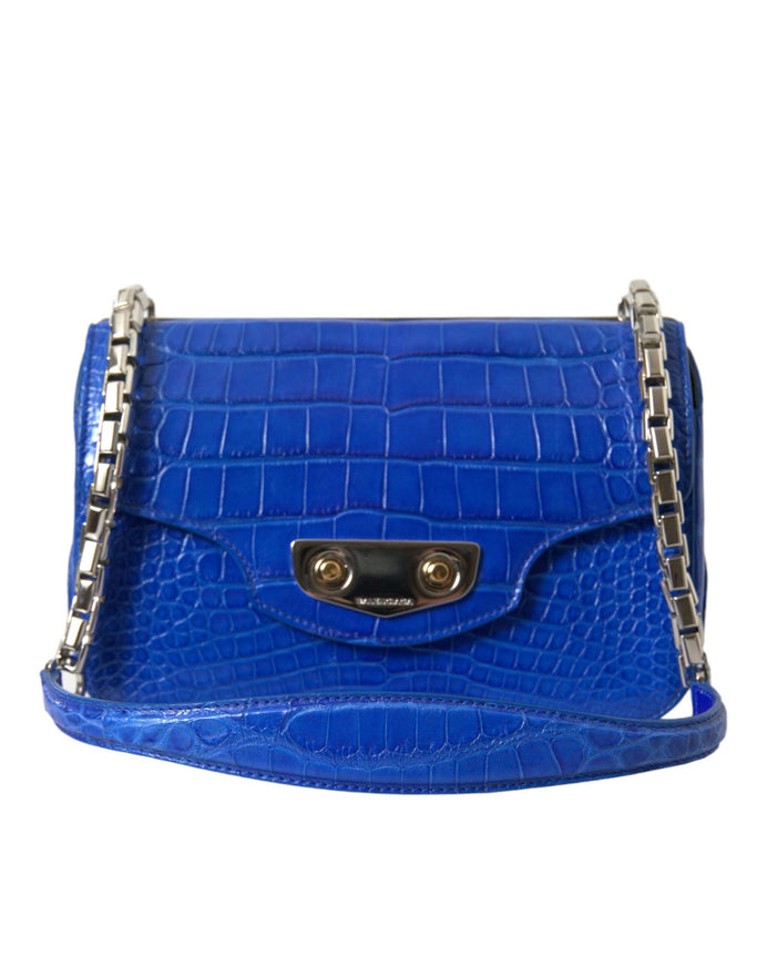 Balenciaga Blue Alligator Leather Neo Classic Mini Bag - Ellie Belle