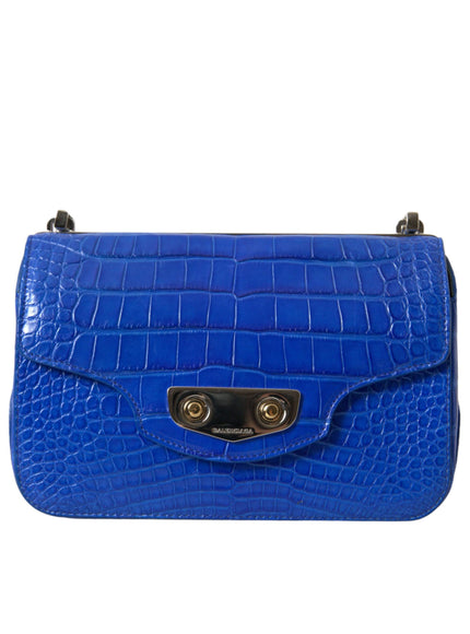 Balenciaga Blue Alligator Leather Neo Classic Mini Bag - Ellie Belle