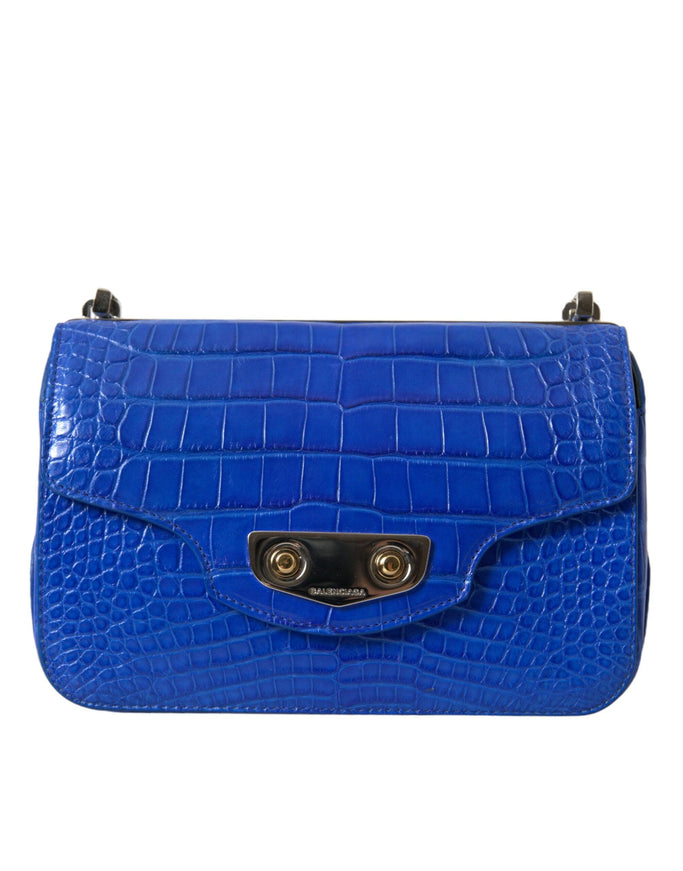 Balenciaga Blue Alligator Leather Neo Classic Mini Bag - Ellie Belle