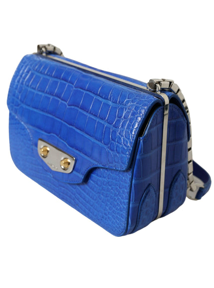 Balenciaga Blue Alligator Leather Neo Classic Mini Bag - Ellie Belle