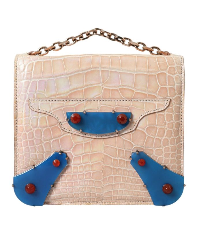 Balenciaga Chain Beige Clutch Evening Clutch Mini - Ellie Belle