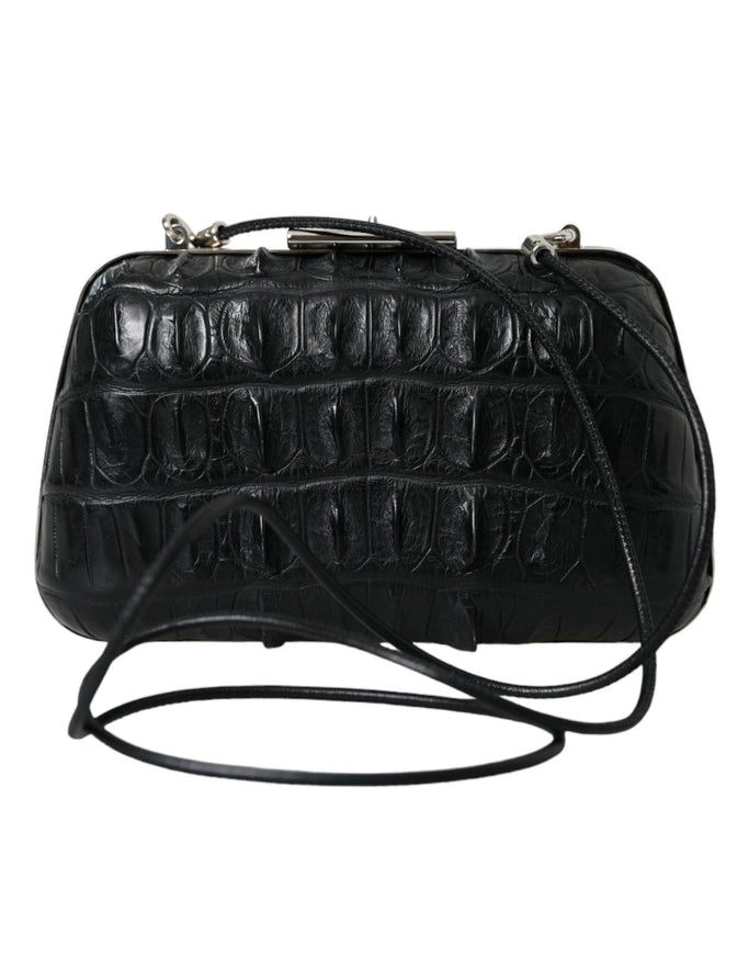 Balenciaga Croc Leather Evening Clutch In Blag - Ellie Belle