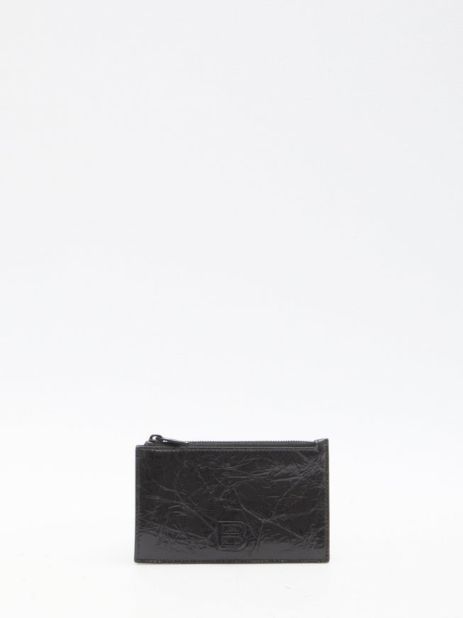 Balenciaga Crush Cardholder In Black - Ellie Belle