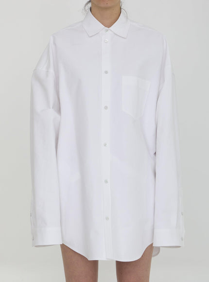 Balenciaga Drop Shoulder Cotton Outerwear Shirt - Ellie Belle