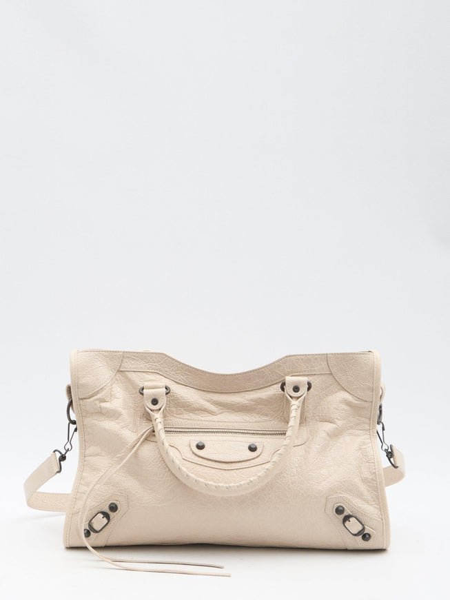 Balenciaga Le City Medium Bag in Beige - Ellie Belle