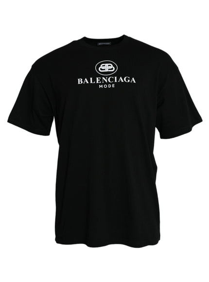 Balenciaga Logo Print Black T-shirt - Ellie Belle