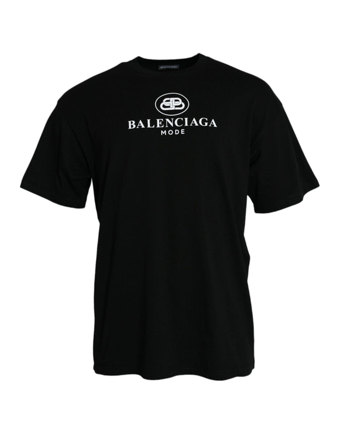 Balenciaga Logo Print Black T-shirt - Ellie Belle