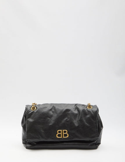 Balenciaga Medium Monaco Crinkled Leather Shoulder Bag - Ellie Belle