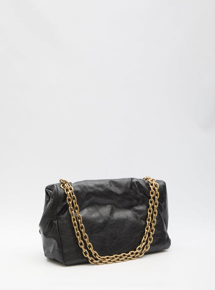 Balenciaga Medium Monaco Crinkled Leather Shoulder Bag - Ellie Belle