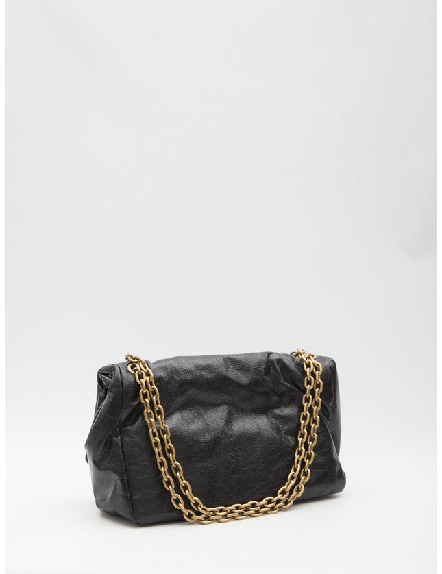 Balenciaga Medium Monaco Crinkled Leather Shoulder Bag - Ellie Belle