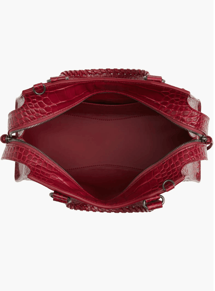 Balenciaga Neo Classic City Croc Embossed Leather Bag - Ellie Belle