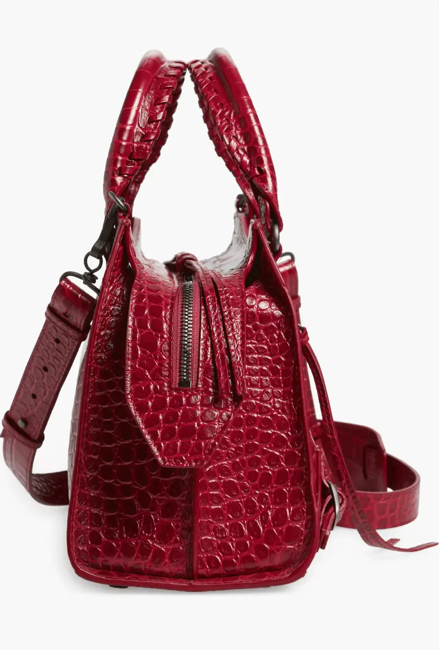 Balenciaga Neo Classic City Croc Embossed Leather Bag - Ellie Belle Balenciaga Neo Classic City Croc Embossed Leather Bag - Ellie Belle