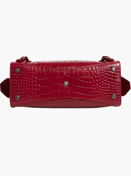 Balenciaga Neo Classic City Croc Embossed Leather Bag - Ellie Belle