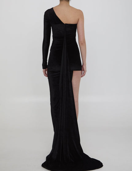 Balenciaga One-shoulder Asymmetric Velvet Dress - Ellie Belle