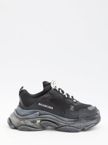 Balenciaga Triple S Clear Sole Sneakers in Black - Ellie Belle