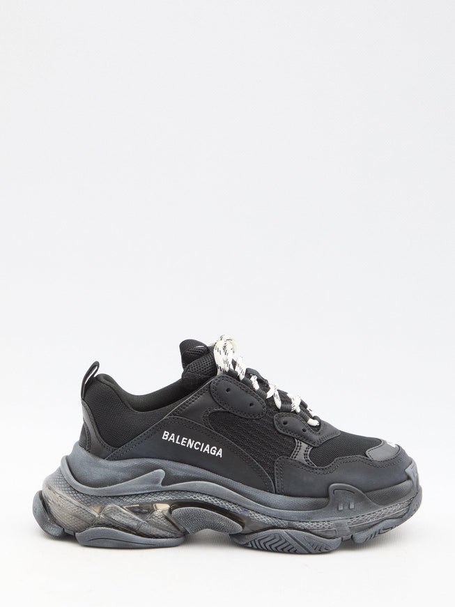 Balenciaga Triple S Clear Sole Sneakers in Black - Ellie Belle