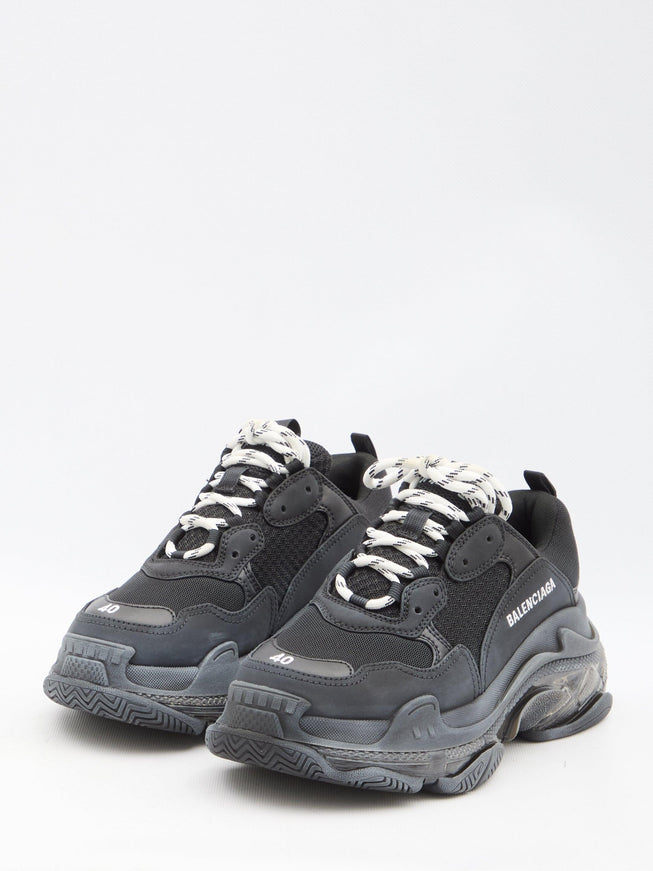 Balenciaga Triple S Clear Sole Sneakers in Black - Ellie Belle