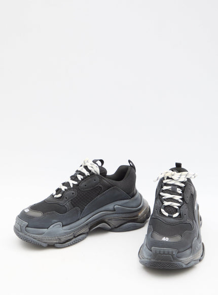 Balenciaga Triple S Clear Sole Sneakers in Black - Ellie Belle