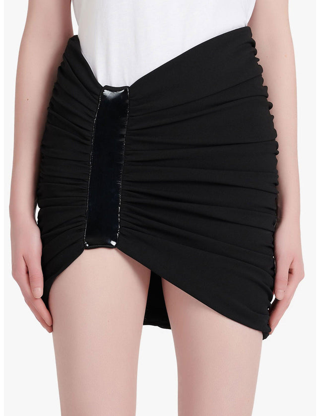 Balmain Asymmetric Black Miniskirt - Ellie Belle