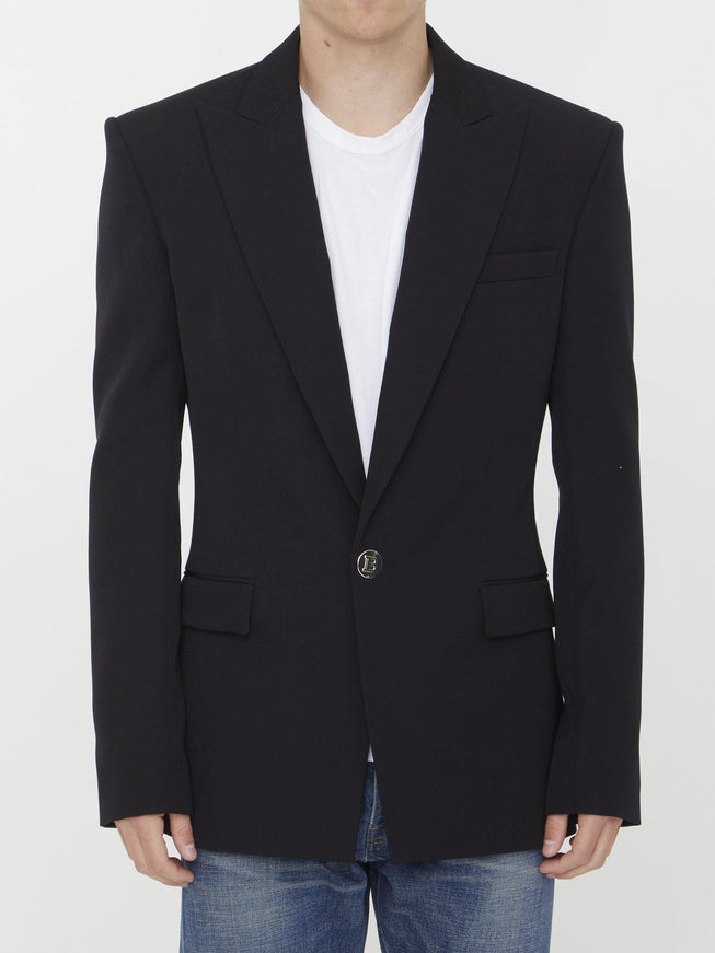 Balmain Black Wool Jacket - Ellie Belle