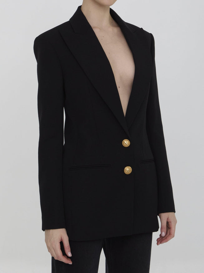 Balmain Double-breasted Jacket In Wool - Ellie Belle