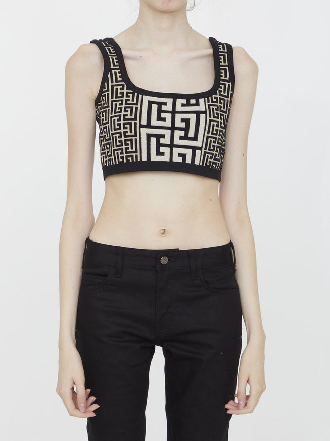 Balmain Monogram Knit Top - Ellie Belle