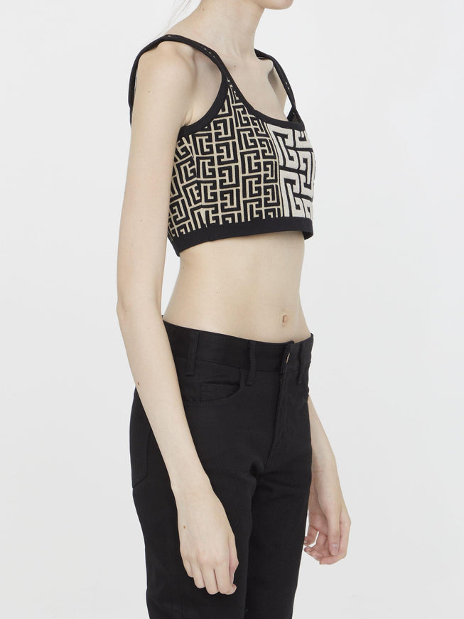 Balmain Monogram Knit Top - Ellie Belle