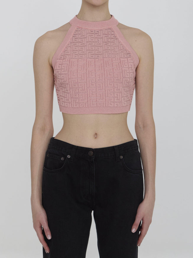 Balmain Pb Labyrinth Knit Top - Ellie Belle