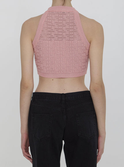 Balmain Pb Labyrinth Knit Top - Ellie Belle