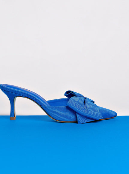 Larroude Mini Elle Pump In Azure Fabric