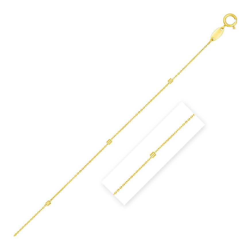 Bead Links Pendant Chain in 14k Yellow Gold (1.50 mm) - Ellie Belle