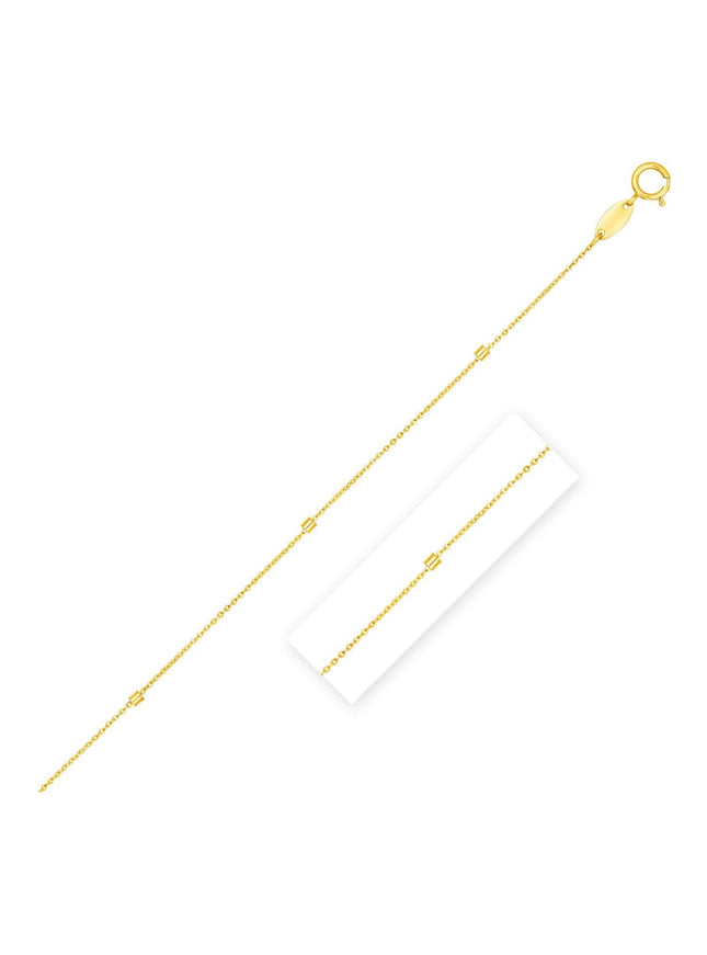 Bead Links Pendant Chain in 14k Yellow Gold (1.50 mm) - Ellie Belle