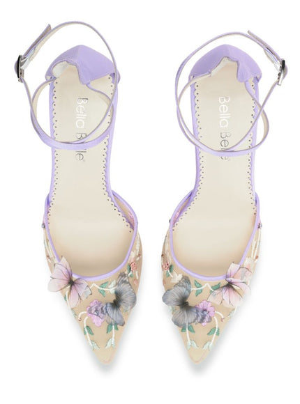 Bella Belle Eve Lavender Butterfly Heels
