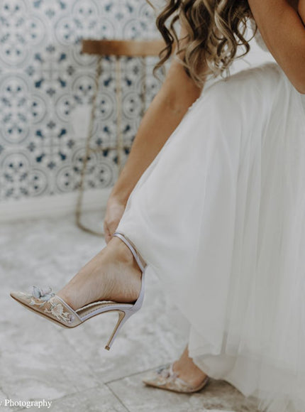 Bella Belle Eve Lavender Butterfly Heels