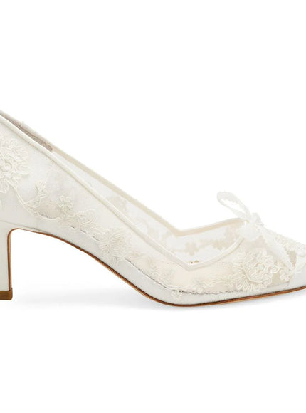 Bella Belle Monica Floral Lace Bridal Heel Ivory