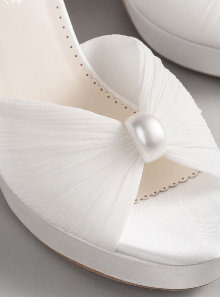 Bella Belle Lexi Pearl Platform Ankle Strap Sandals
