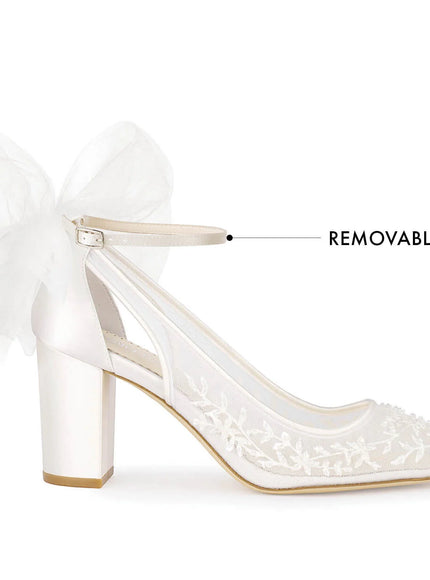Bella Belle Easton Slingback Block Heel Bridal Shoes