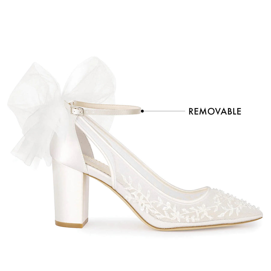 Bella Belle Easton Slingback Block Heel Bridal Shoes