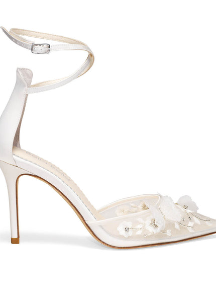 Bella Belle Eve Ivory Embroidered Butterfly Heels