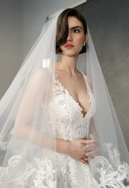Anne Barge Benson Embroidered Lace Wedding Gown