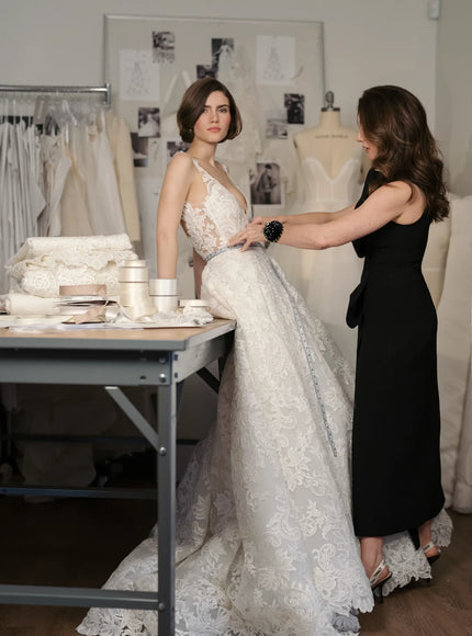 Anne Barge Benson Embroidered Lace Wedding Gown