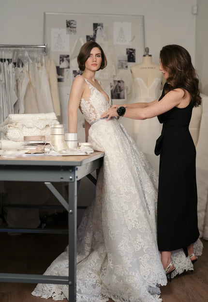 Anne Barge Benson Embroidered Lace Wedding Gown