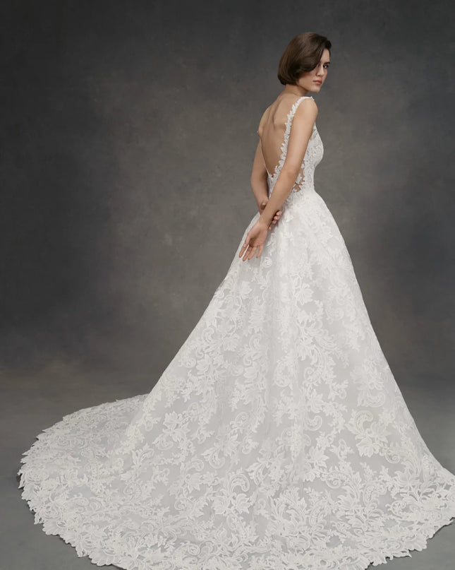 Anne Barge Benson Embroidered Lace Wedding Gown
