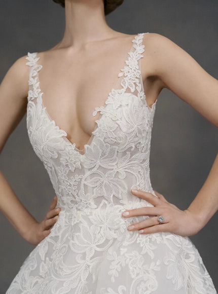 Anne Barge Benson Embroidered Lace Wedding Gown