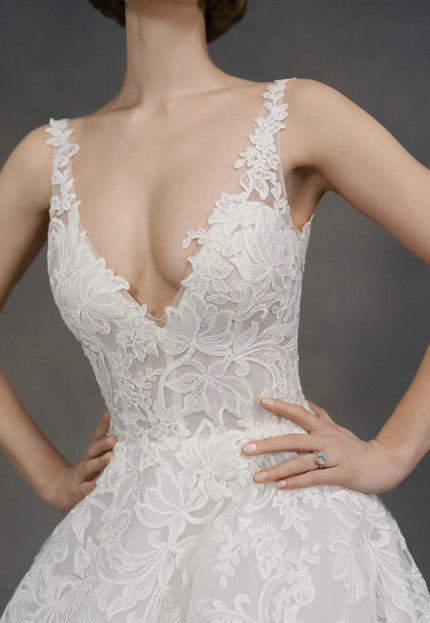 Anne Barge Benson Embroidered Lace Wedding Gown