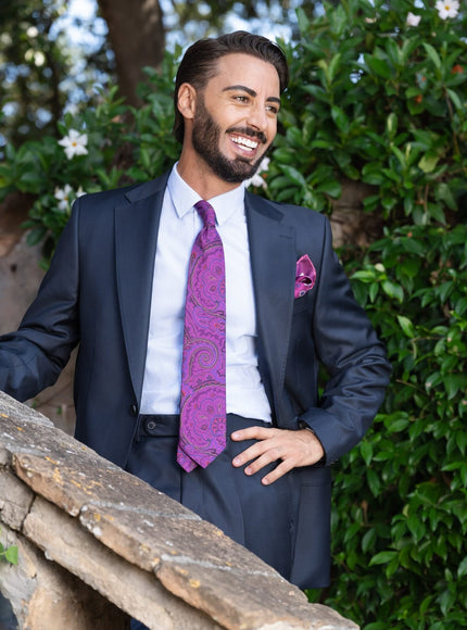 Elizabetta Cosimo Printed Madder Silk Tie