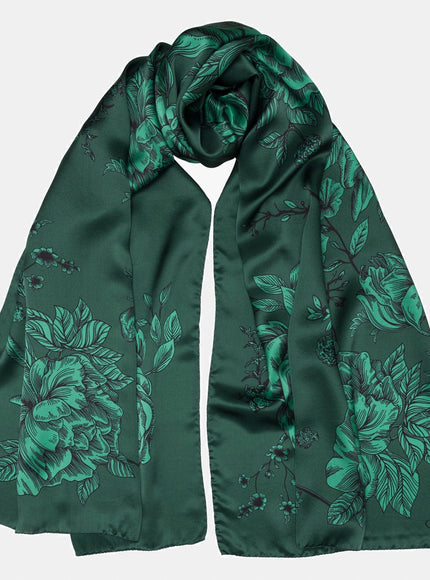 Elizabetta Isabella Silk Scarf Shawl in Malachite Green - photo 1
