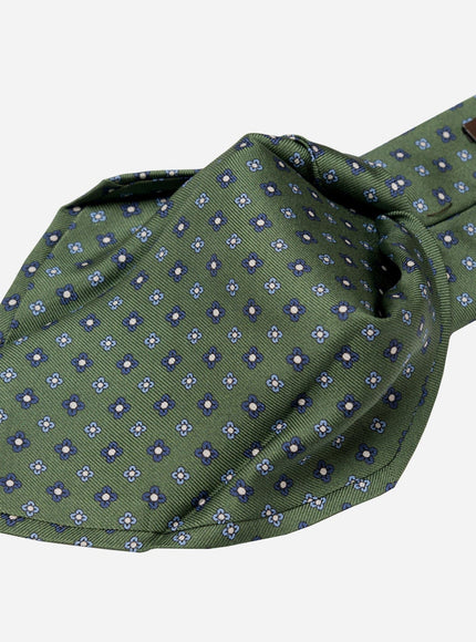Elizabetta Siracusa Printed Silk Tie Green