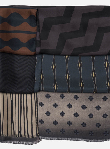 Elizabetta Atri Large Silk Scarf in Plum